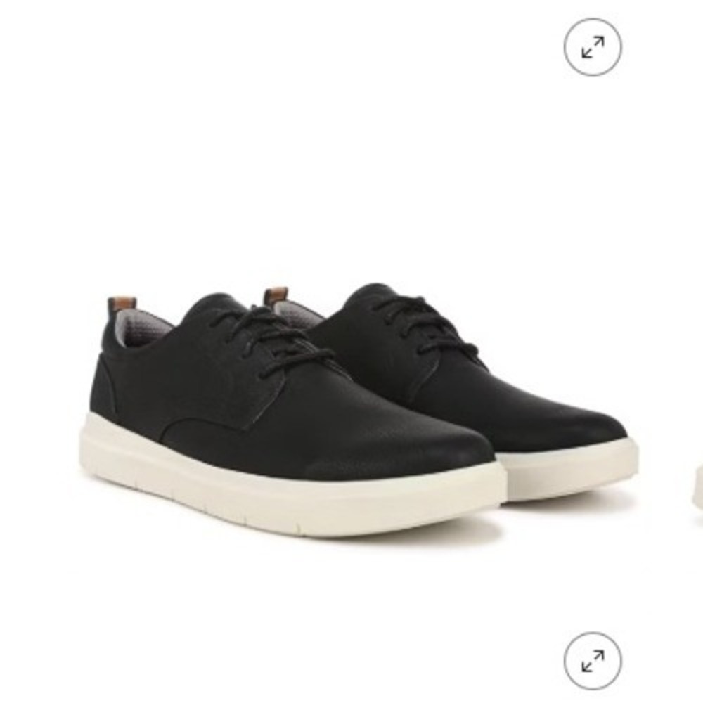 Dr Scholls Madison Oxford Sneakers 12M Black Leather Sport Sole Comfort Casual